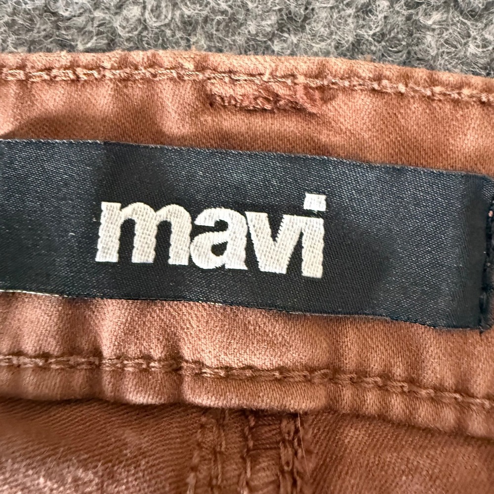 Mavi Zach Straight Leg Pants Mens 32x32 Rust Cotton Stretch Casual Chino Denim - Picture 2 of 9